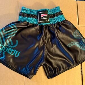 Combat Corner Muay Thai Shorts Octo Alliance Medium Black Teal